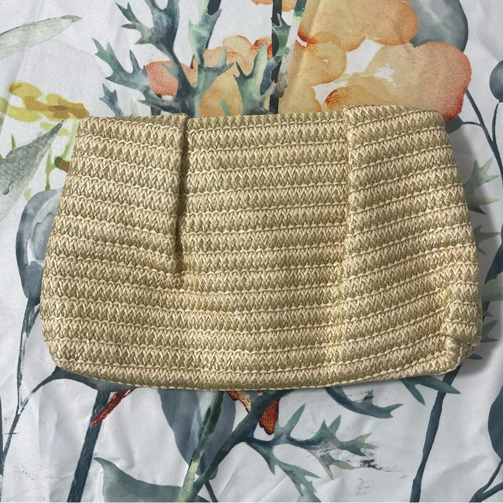 Boho Straw Clutch Purse - Picture 2 of 6